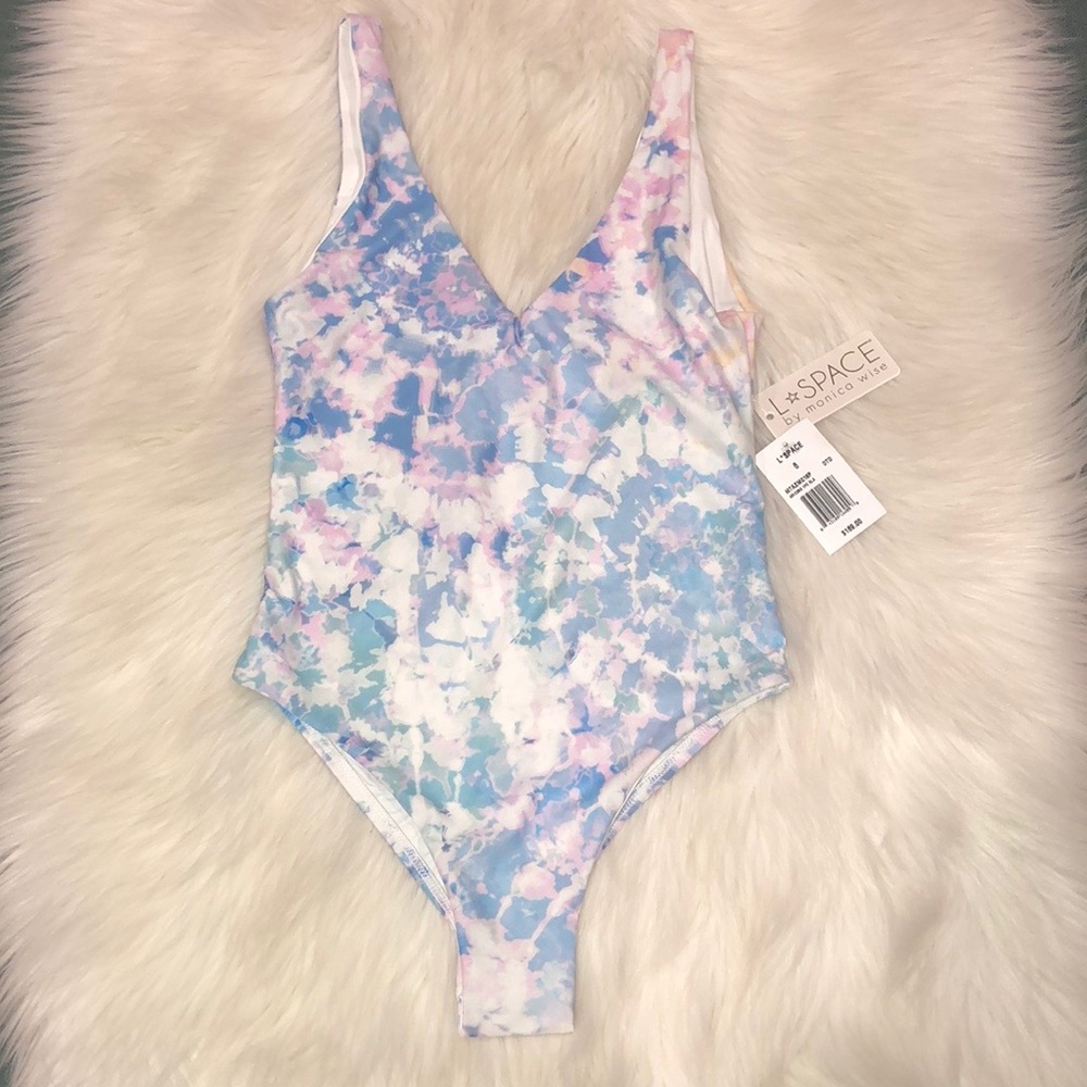 L*Space Arizona Tie Dye One Piece Swimsuit Sz 6/S - Picture 7 of 11